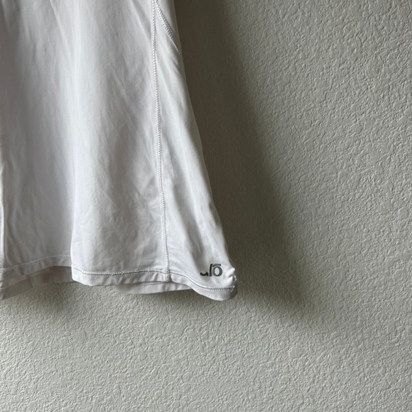 Alo White with Mesh collared Racerback Tank Top - Picture 3 of 5